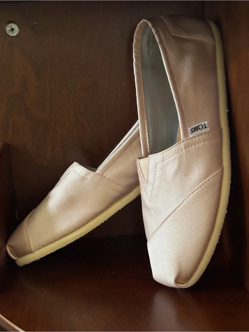 TOMS Classic Alpargata Slip On Shoes Women’s 9.5W Soft Blush Pink Canvas